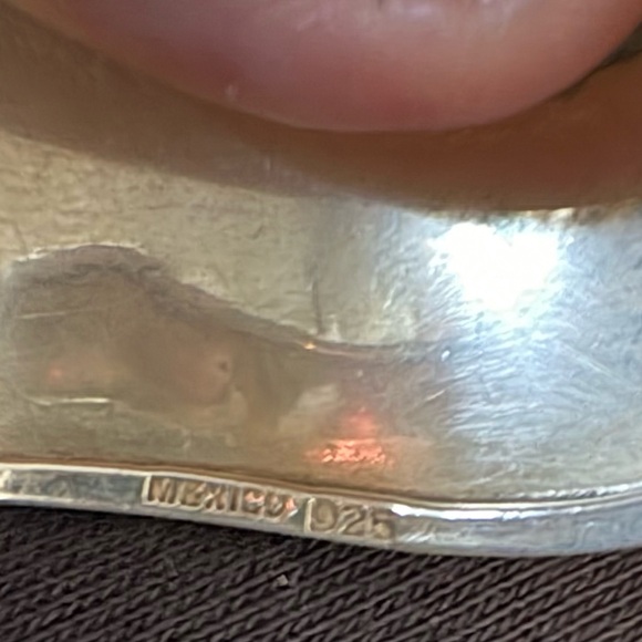 Vintage Sterling Silver Mexico Wave Cuff stamped 925 - Picture 5 of 5